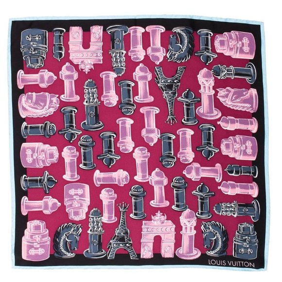 Louis Vuitton Chess Motif Square Silk Scarf - Picture 1 of 6